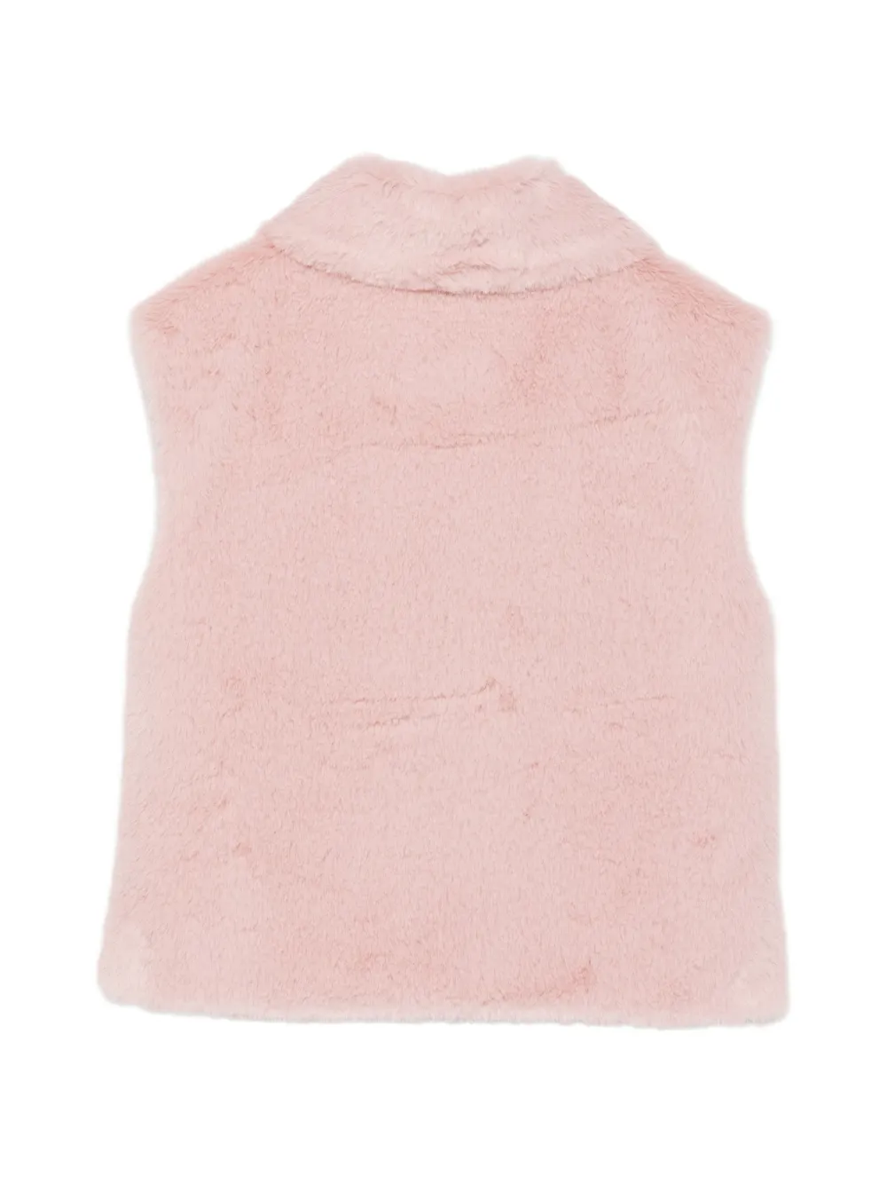 Il Gufo faux-fur zip-up gilet Roze