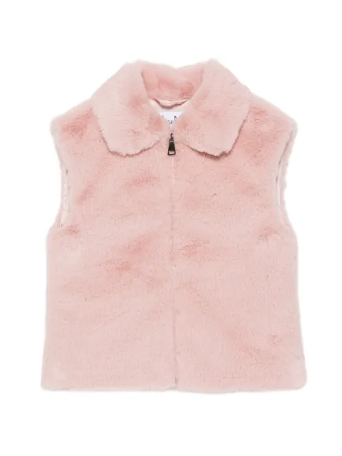 Il Gufo faux-fur zip-up gilet
