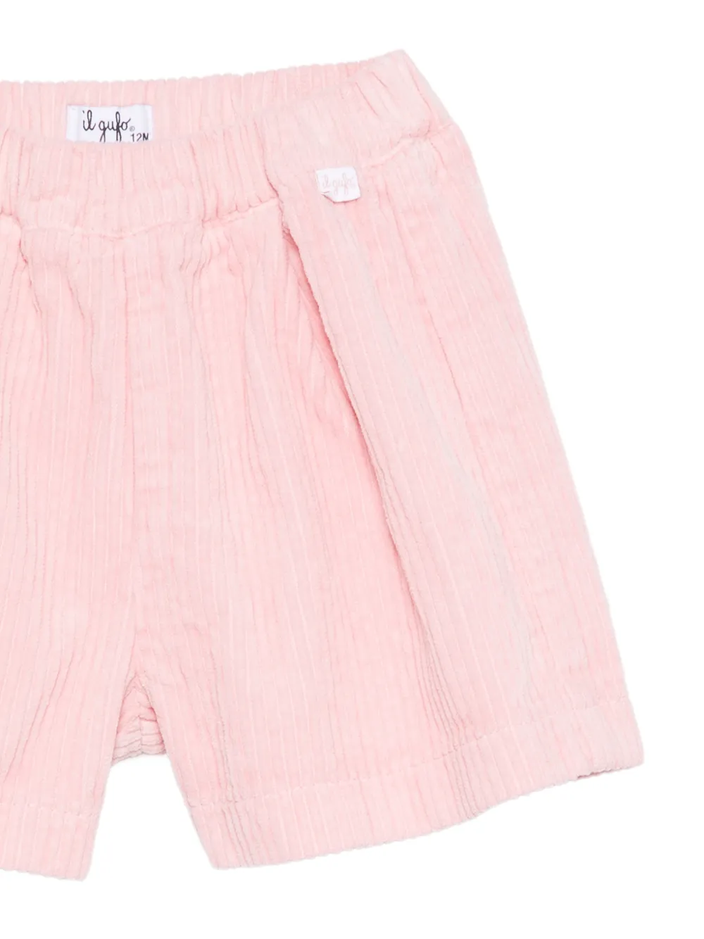 Il Gufo Ribfluwelen shorts met plooien Roze