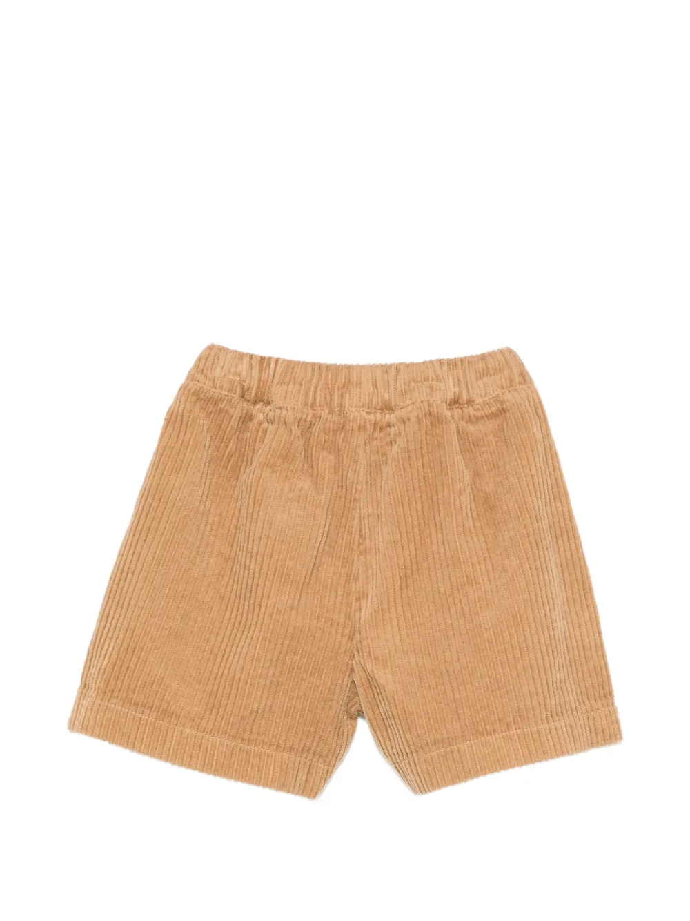 Il Gufo Ribfluwelen shorts met plooien Beige
