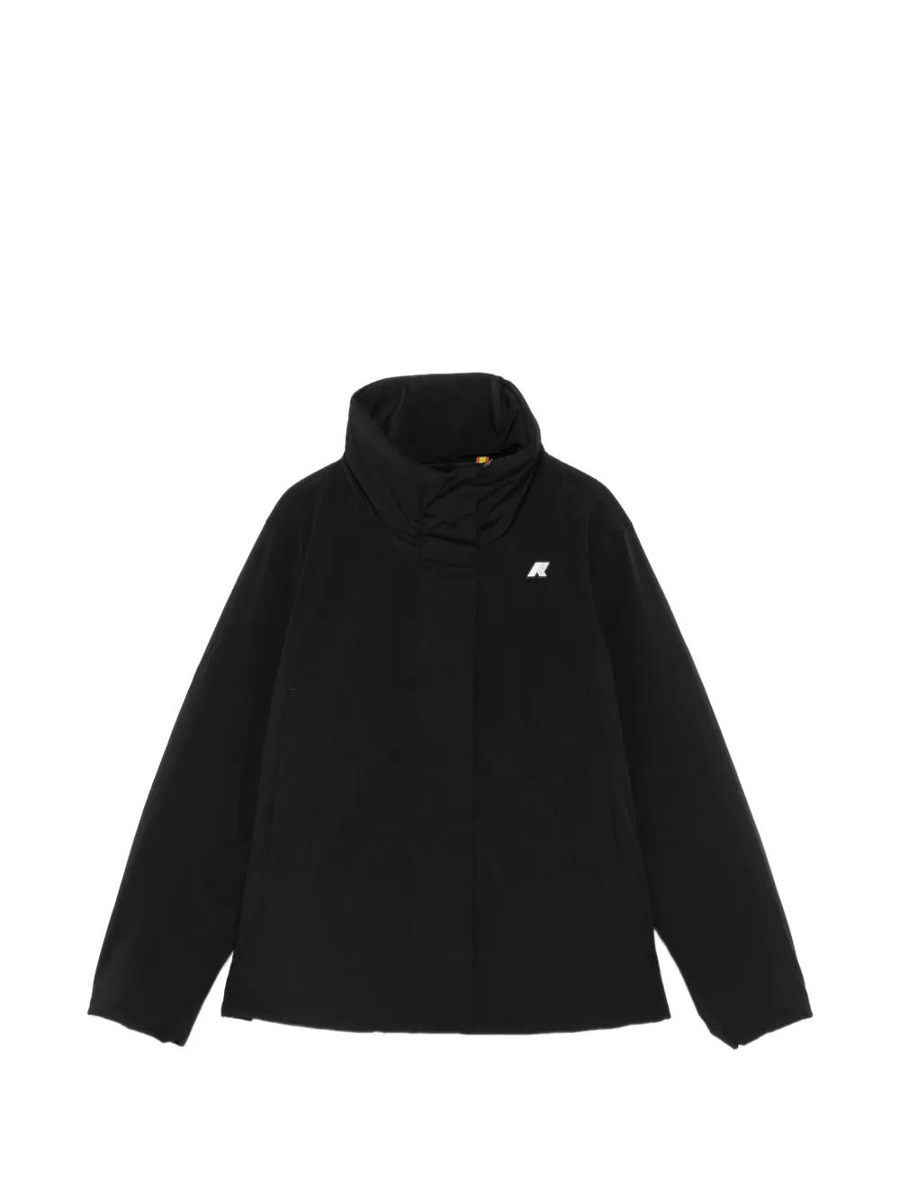 K Way Kids logo-patch funnel-neck jacket Zwart