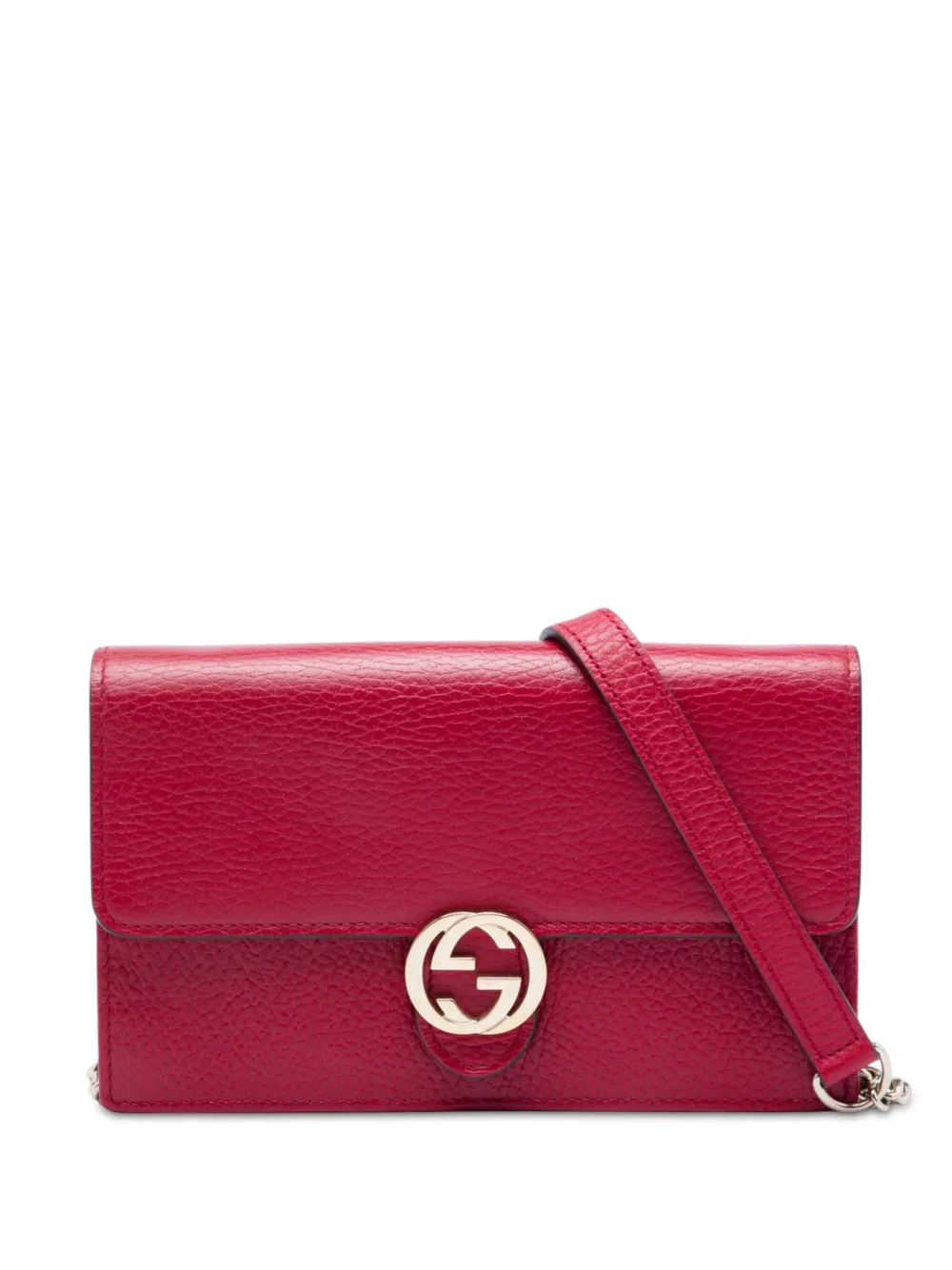 Gucci Pre-Owned Borsa a tracolla G Dollar in pelle di vitello con catena 2000-2015 - Rosso