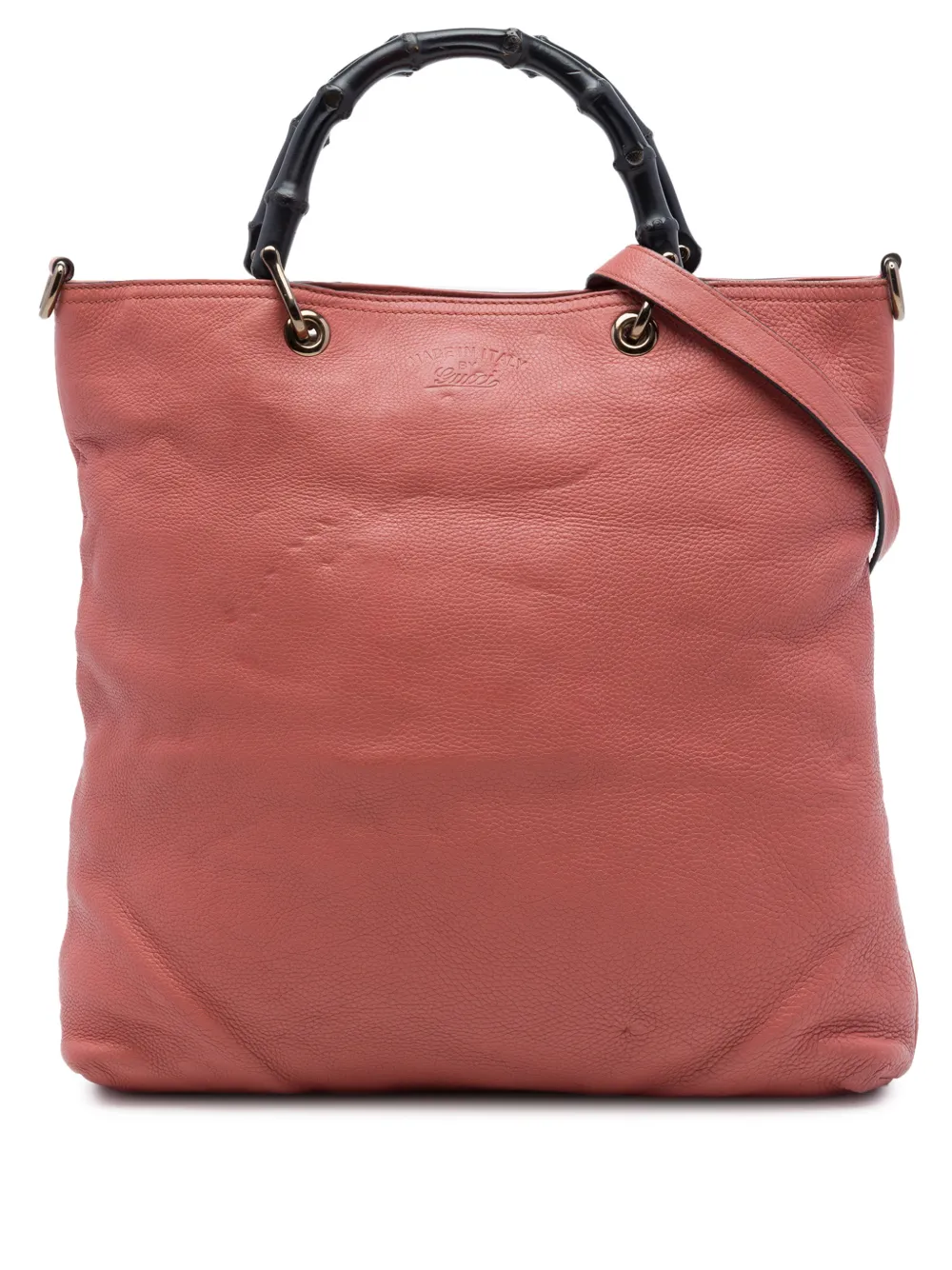 Gucci Pre-Owned Borsa shopper Tall in pelle di vitello e bambù 2016-2026 - Rosa