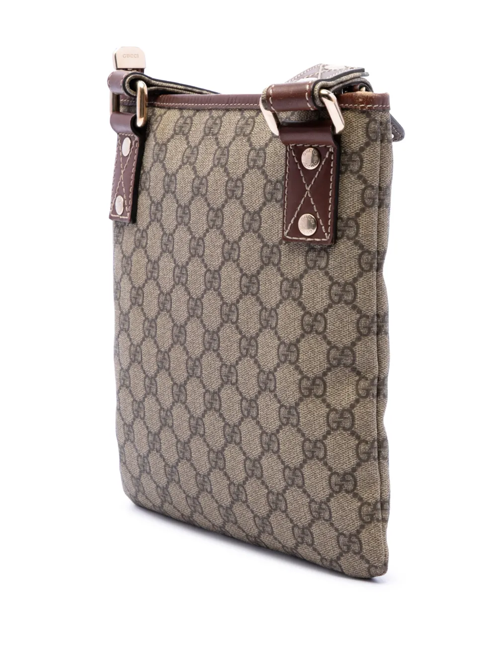 Gucci Pre-Owned 2016-2026 GG Supreme Web crossbodytas Beige