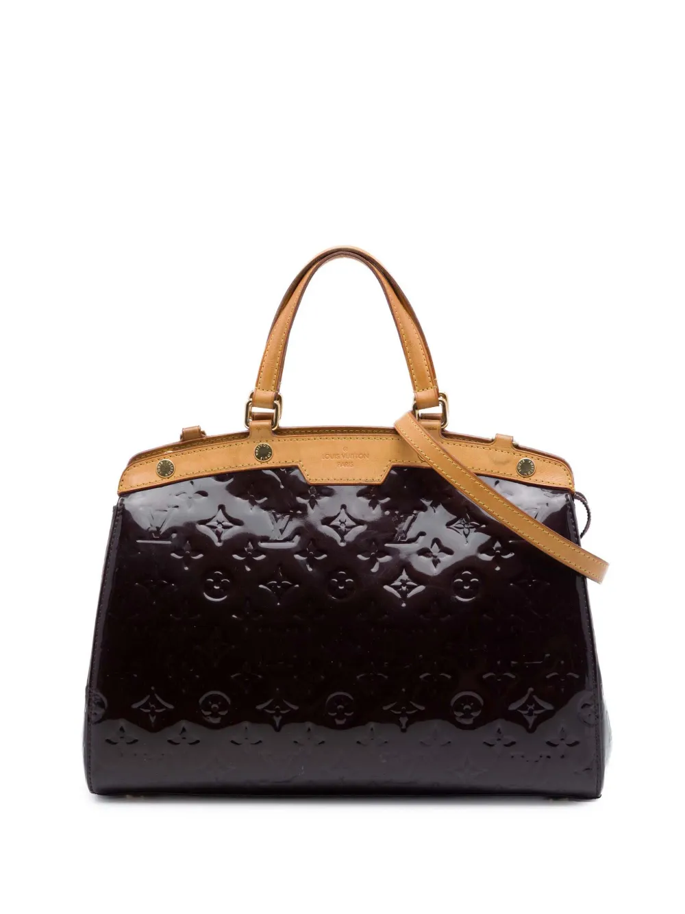 Louis Vuitton Pre-Owned Borsa a tracolla Brea PM in pelle Vernis con monogramma 2012 - Viola