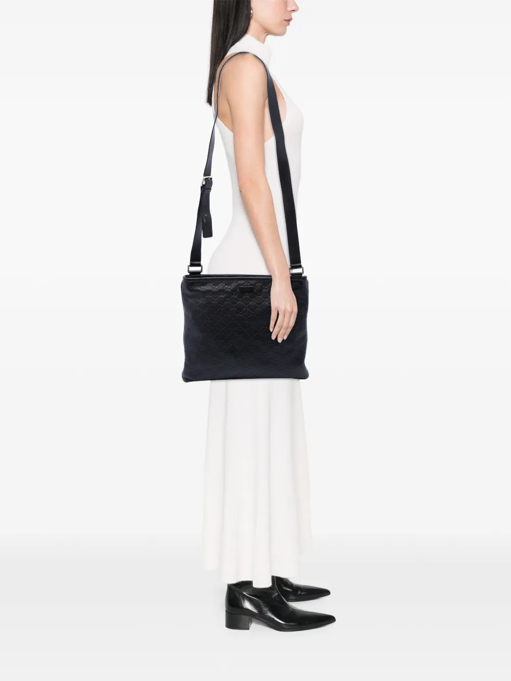 Gucci Pre-Owned 2016-2026 Guccissima crossbodytas Zwart