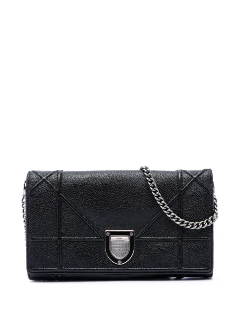Christian Dior Pre-Owned bolsa crossbody Grained Calfskin Diorama Wallet on Chain 2015