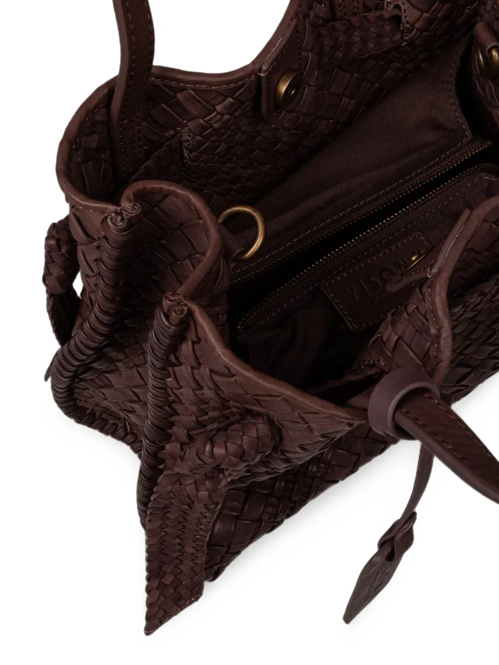 VISONA` Vittoria leren shopper Bruin