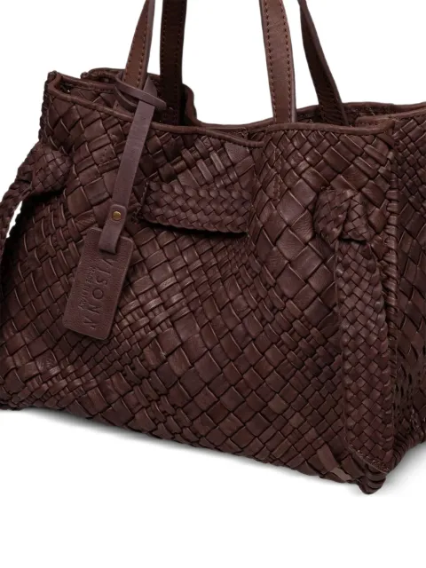 VISONA` Vittoria woven leather tote bag