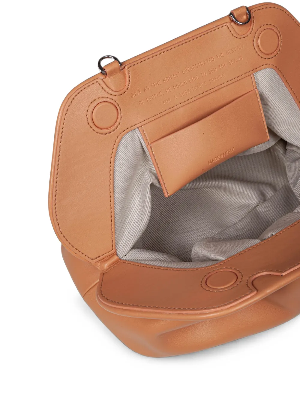 Themoirè Bios medium clutch met ruches Oranje
