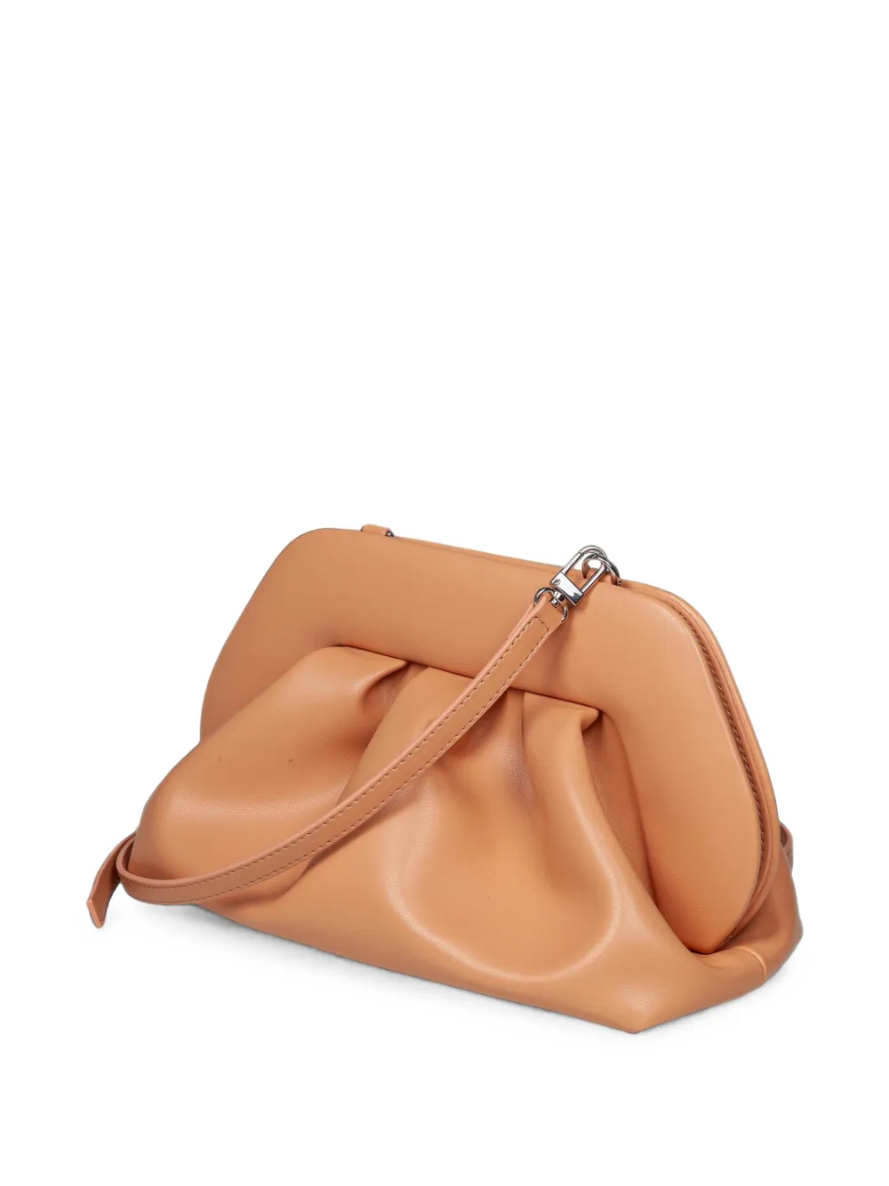 Themoirè Bios medium clutch met ruches Oranje