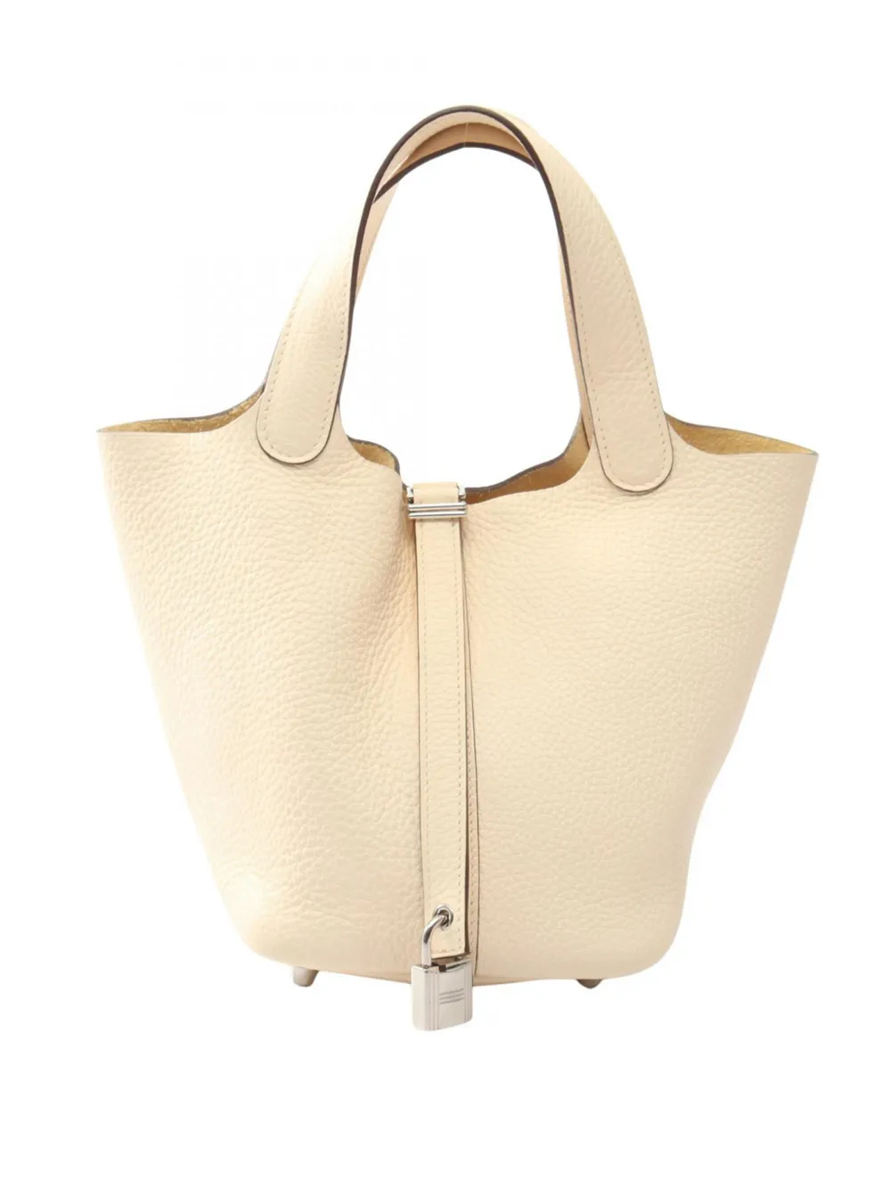 Hermès Pre-Owned 2021 Clemence Picotin Lock 18 handbag - Bianco