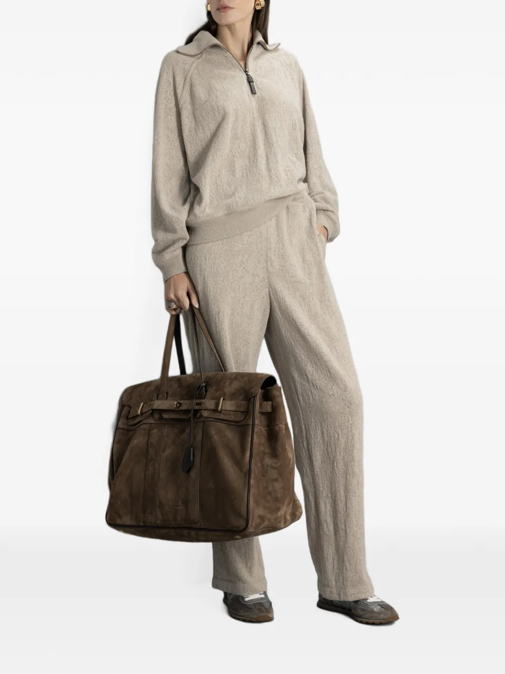 Brunello Cucinelli Gebreide trainingsbroek Beige