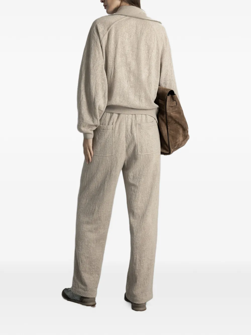Brunello Cucinelli Gebreide trainingsbroek Beige