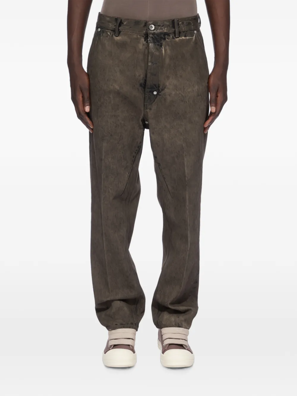 Rick Owens DRKSHDW Detroit washed-effect straight-leg trousers