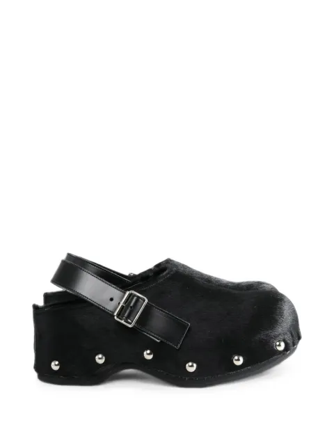 Comme des Garçons TAO calf-hair studded clogs