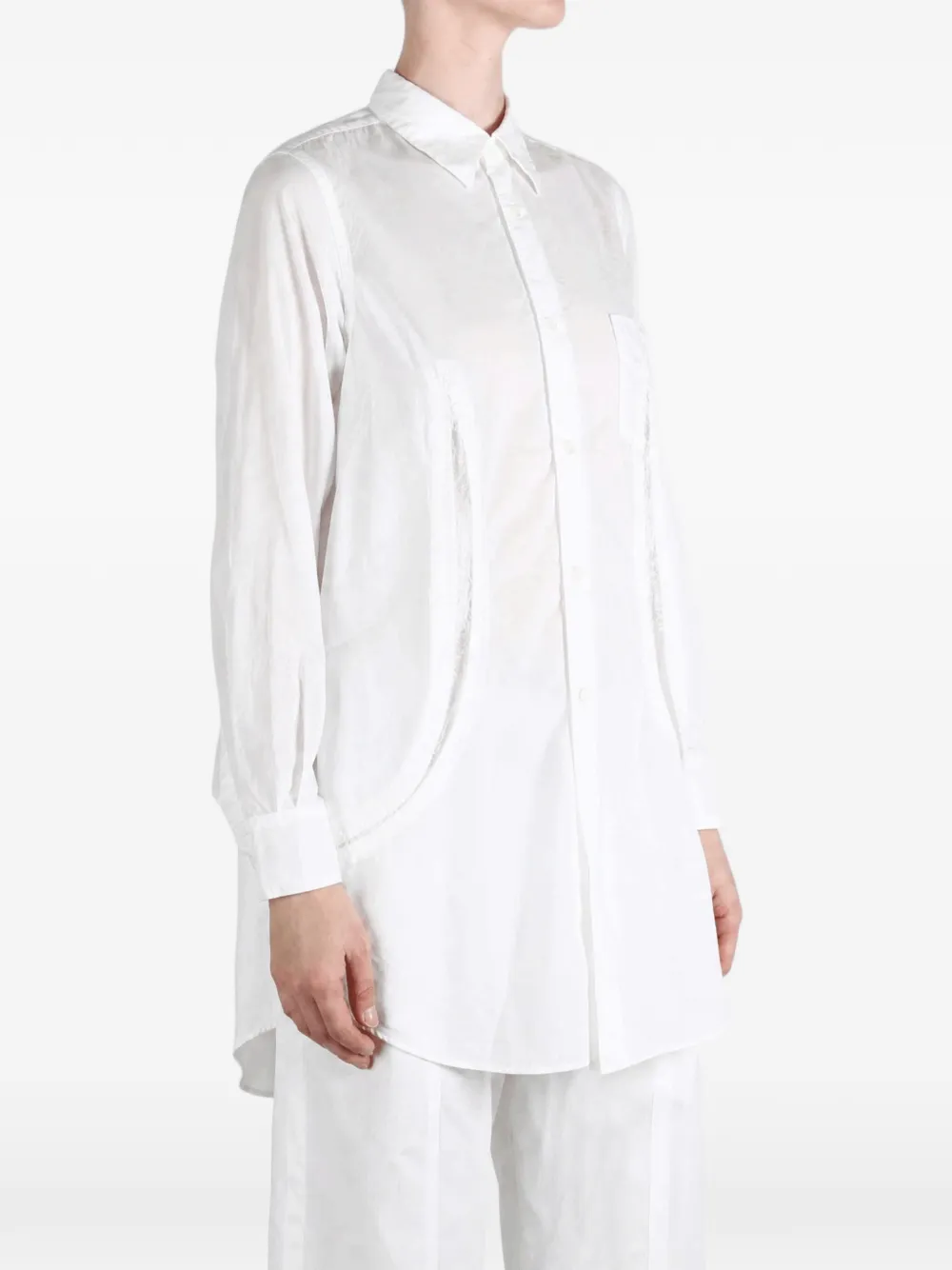 Comme Des Garçons Comme Des Garçons layered-panel long-sleeve shirt Wit