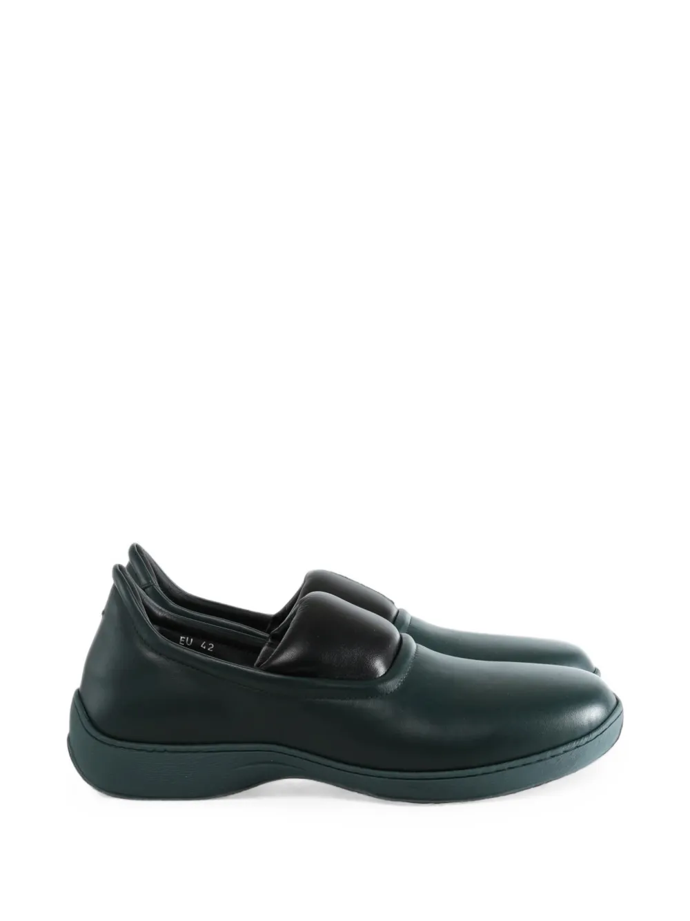 Kiko Kostadinov Laan padded leather loafers - Verde