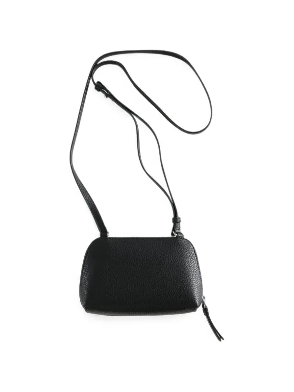 Marc Jacobs logo-print Leather Cross Body Bag | Black | FARFETCH
