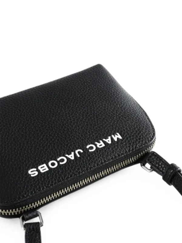 Marc Jacobs logo-print Leather Cross Body Bag | Black | FARFETCH