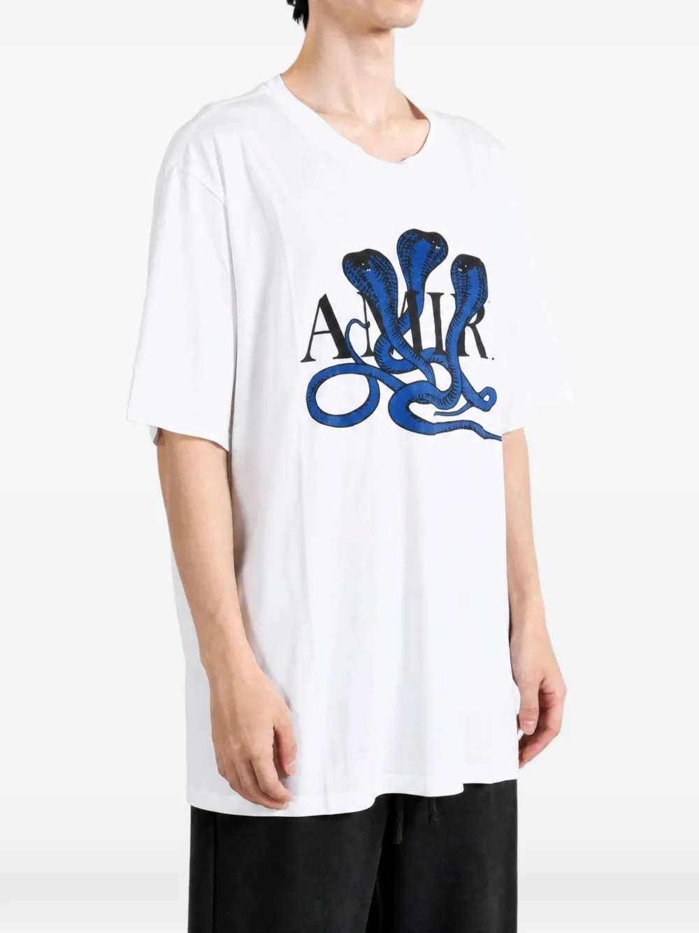 AMIRI T-shirt met cobra-print en logo-print Wit