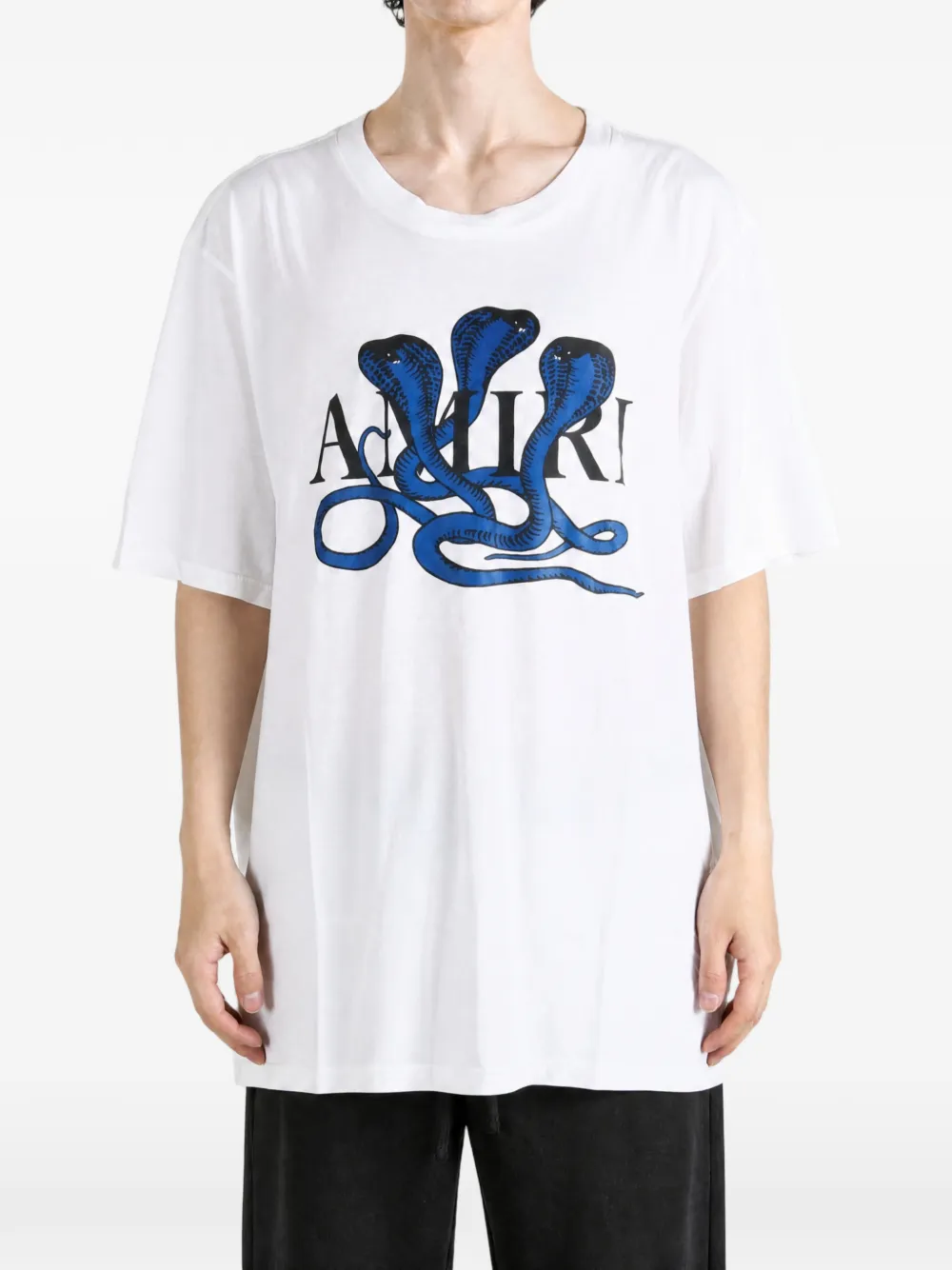 AMIRI T-shirt met cobra-print en logo-print Wit