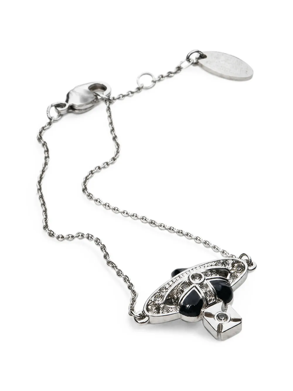 Vivienne Westwood New Diamante Heart crystal-embellished bracelet - Argento