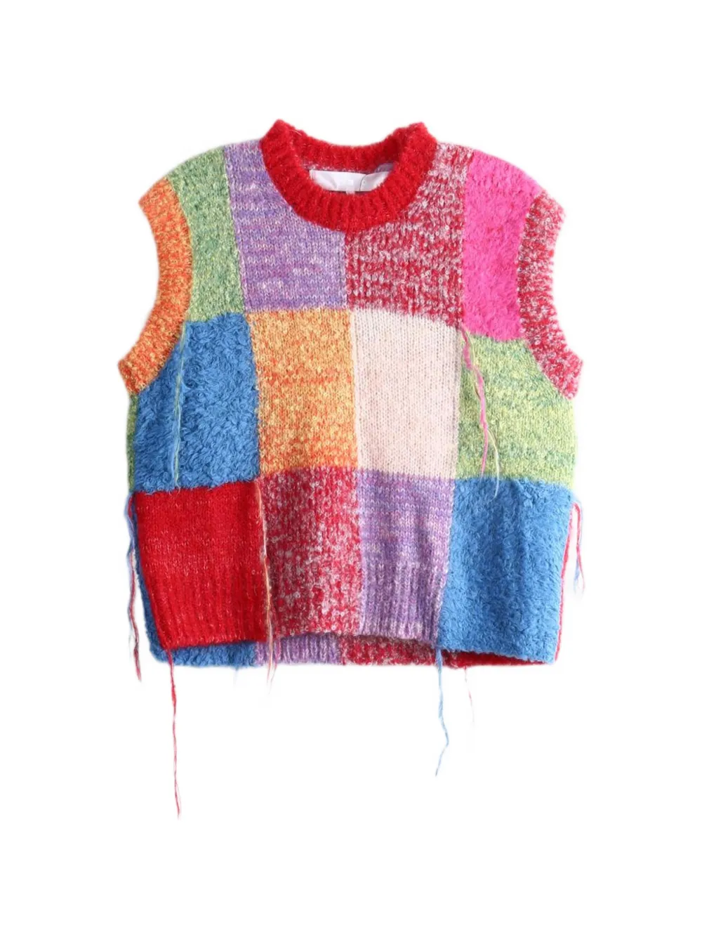 Comme des Garçons TAO patchwork intarsia-knit vest