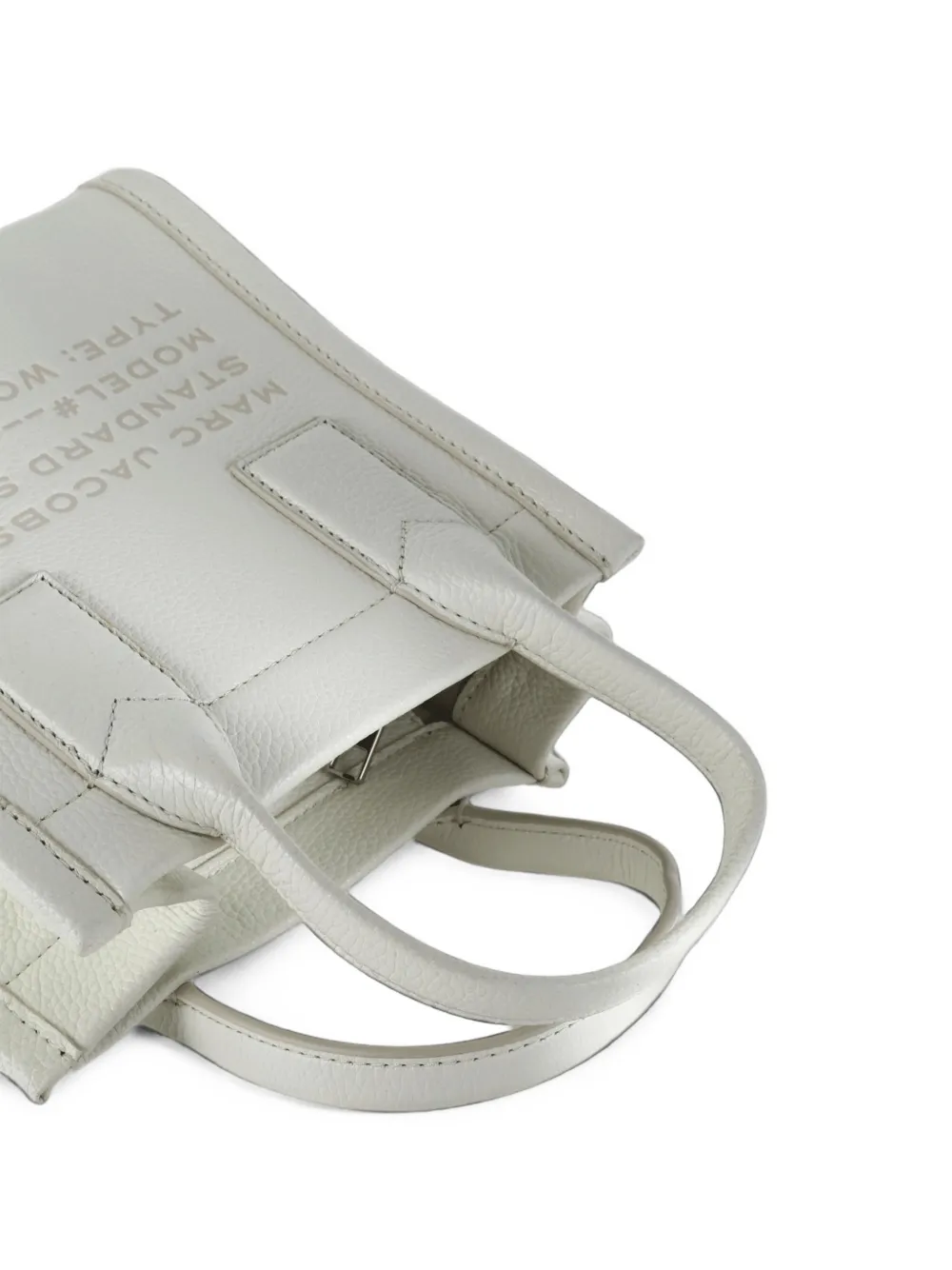 Marc Jacobs Leren shopper met logo-reliëf Wit