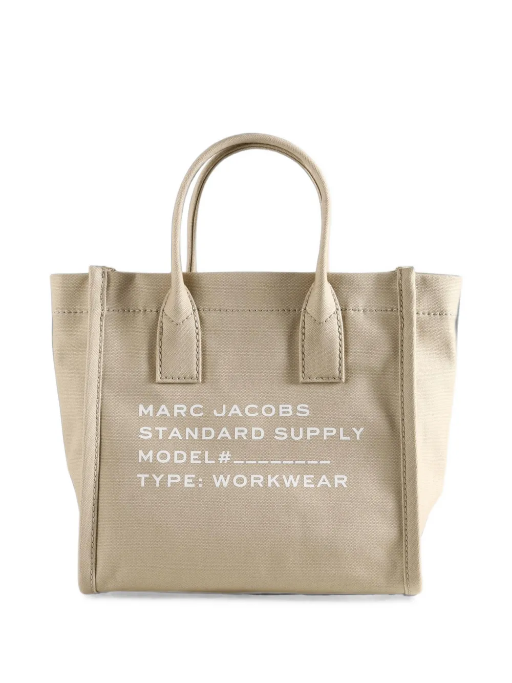 Marc Jacobs logo-print canvas tote bag - Toni neutri