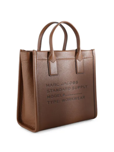 Marc Jacobs logo-embossed grained leather tote bag