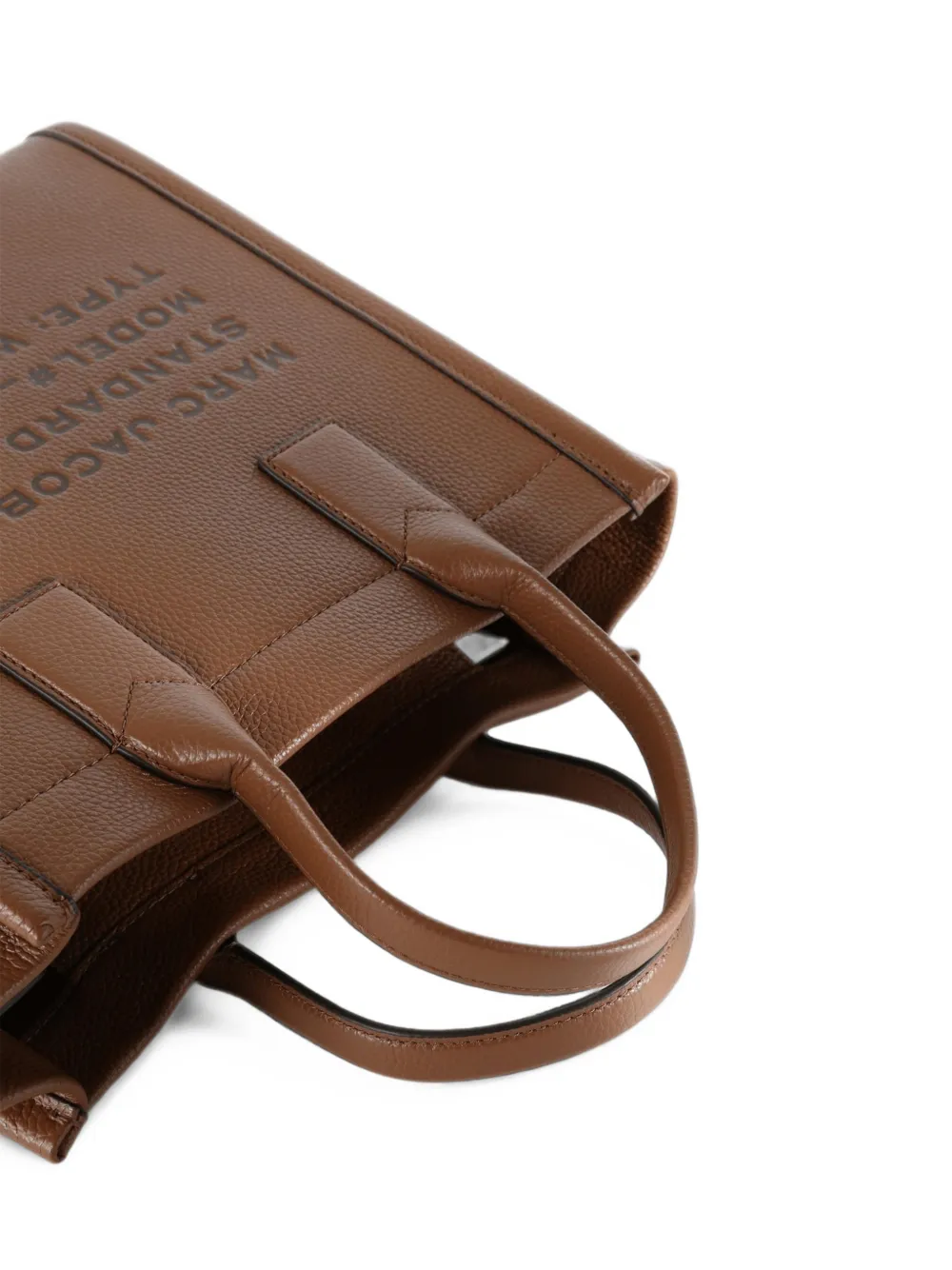 Marc Jacobs Schoudertas van bewerkte leer met logo-reliëf Bruin