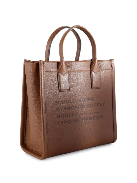 Marc Jacobs logo-embossed grained leather tote bag