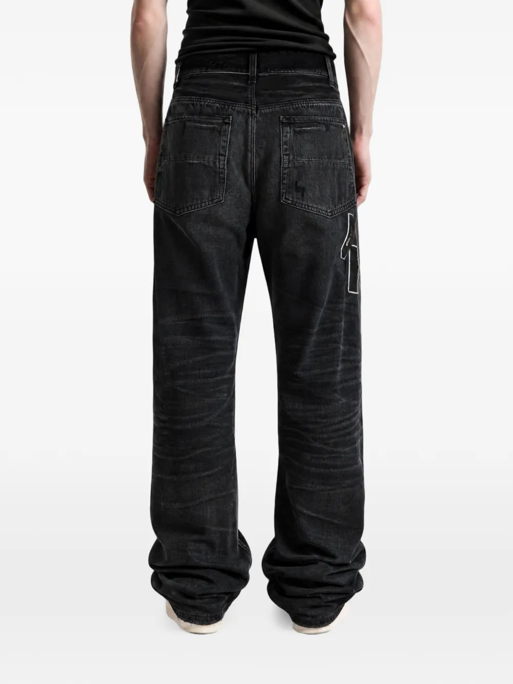 AMIRI Jeans met geborduurd logo Zwart