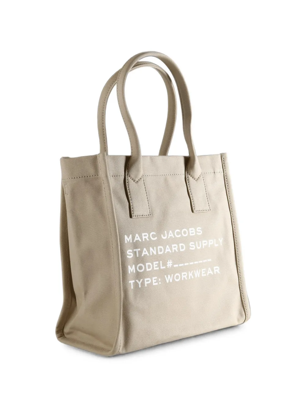 Marc Jacobs logo-print cotton tote bag - Toni neutri
