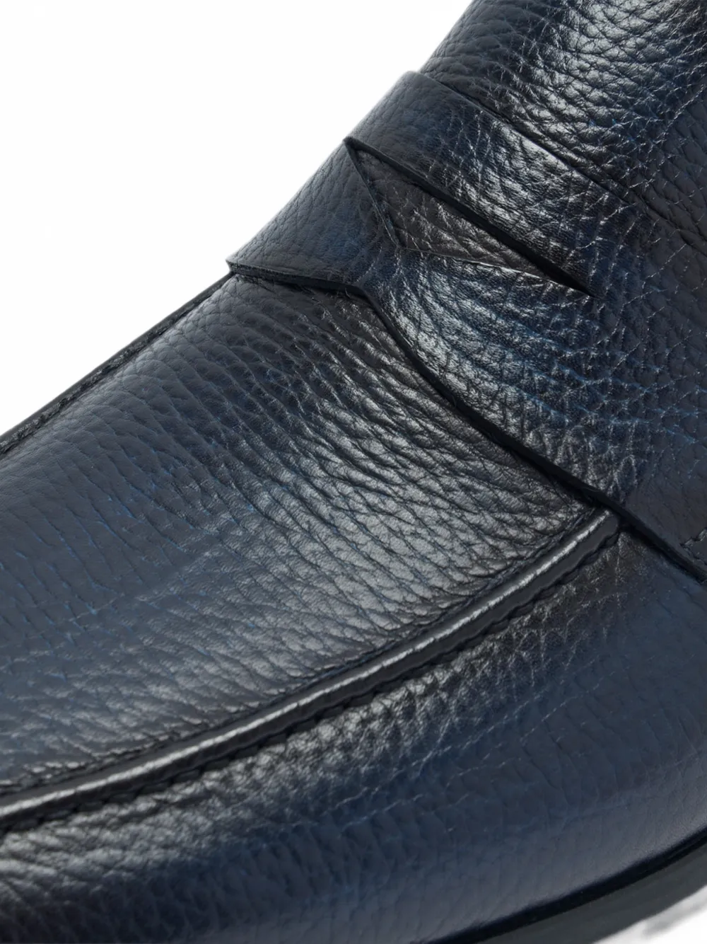 Magnanni Aston grainy leather loafers Blauw