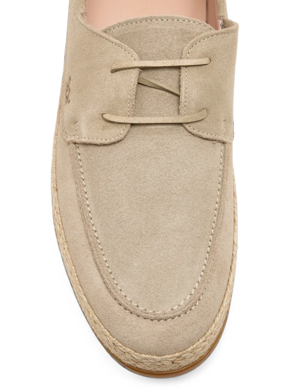 Forsa Felix lace-up calf suede espadrilles Beige