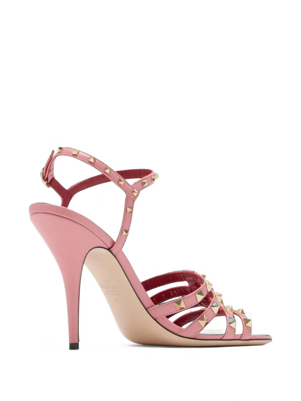 Valentino Garavani Rockstud cage sandals Roze