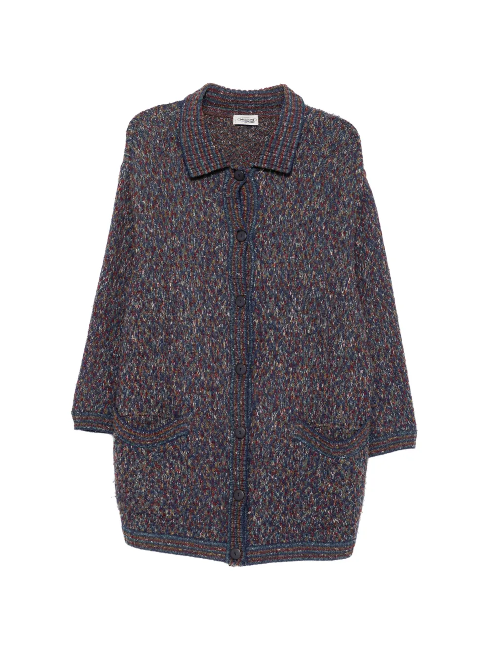 Missoni Pre-Owned 1990s button-up collared long cardigan - Blu