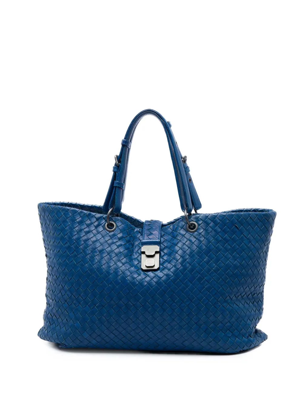 Bottega Veneta Pre-Owned Borsa tote Intrecciato Capri media in nappa 2012-2026 - Blu