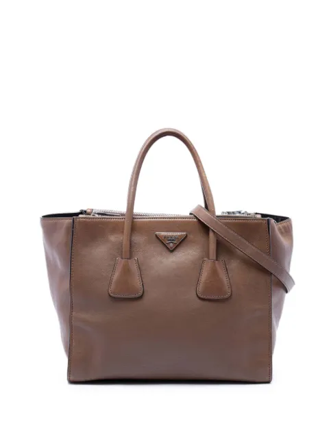 Prada Pre-Owned bolso satchel Twin Pocket de piel de becerro con doble asa 2010-2026