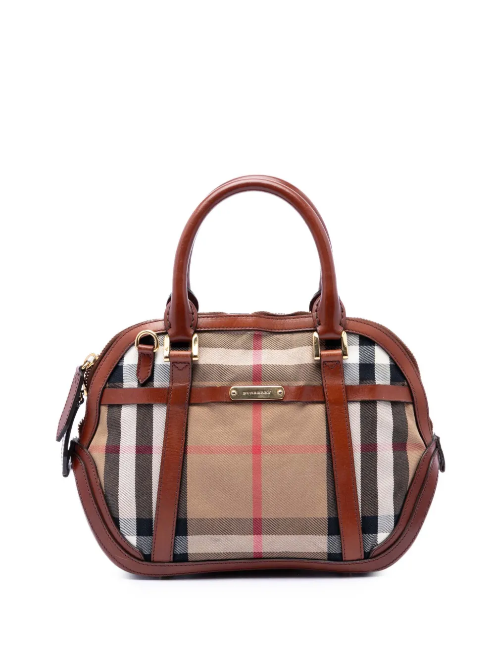 Burberry Pre-Owned Borsa a tracolla Bridle Orchard piccola in tela con motivo House Check e finiture in pelle 2000-2017 - Marrone