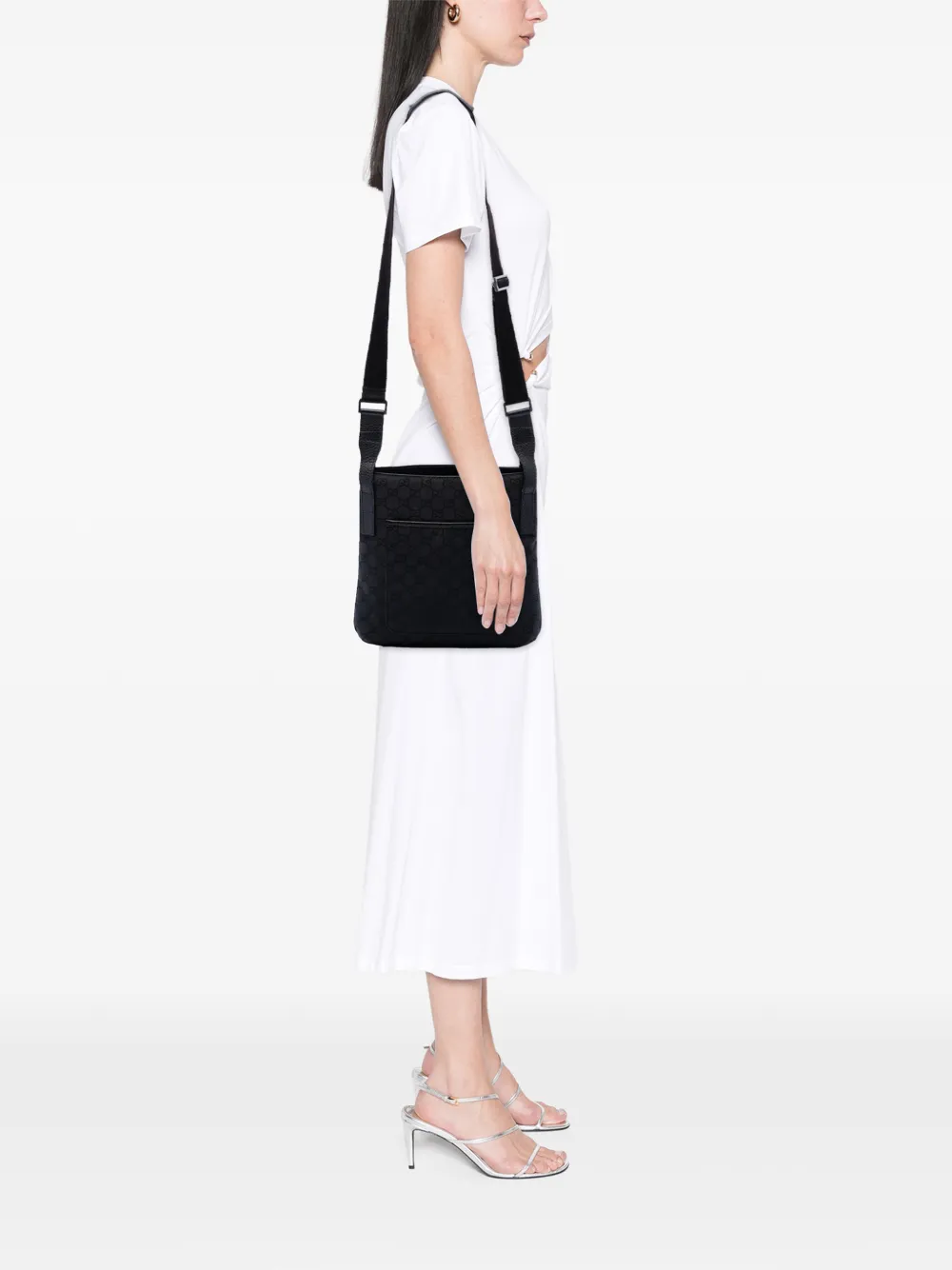 Gucci Pre-Owned 2016-2026 GG canvas crossbodytas Zwart