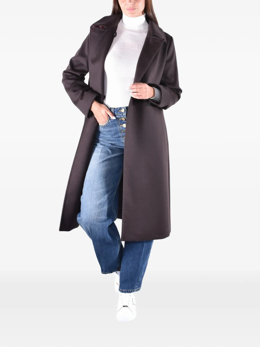 Max Mara Jas met ceintuur Bruin