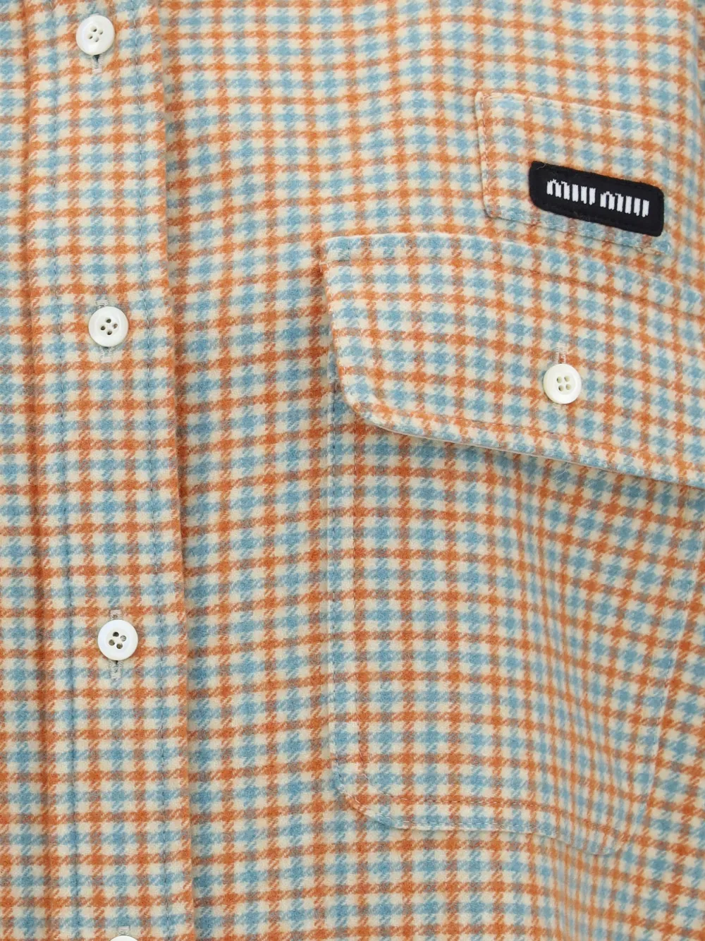 Miu Geruit overhemd Oranje