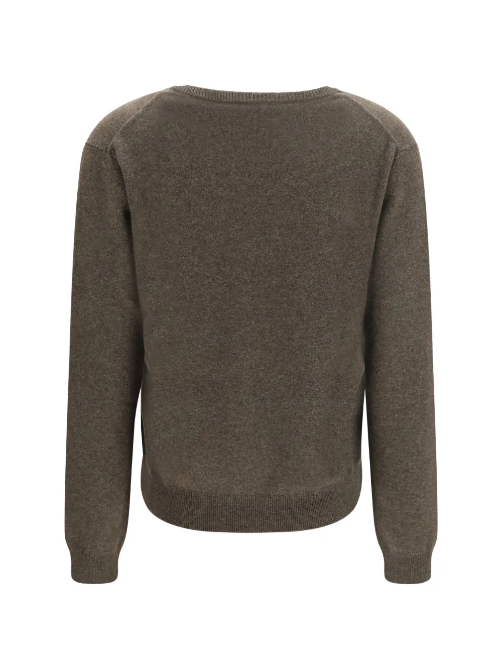 Loro Piana Classic Ribbed-knit V-neck Sweater in Brown, view 2