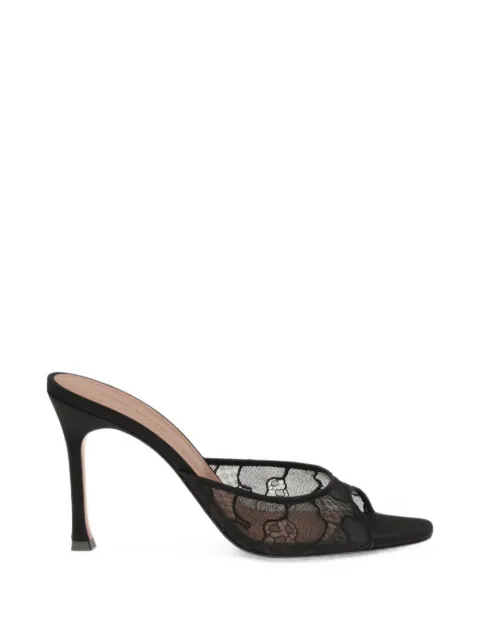 Amina Muaddi Alexa lace sandals