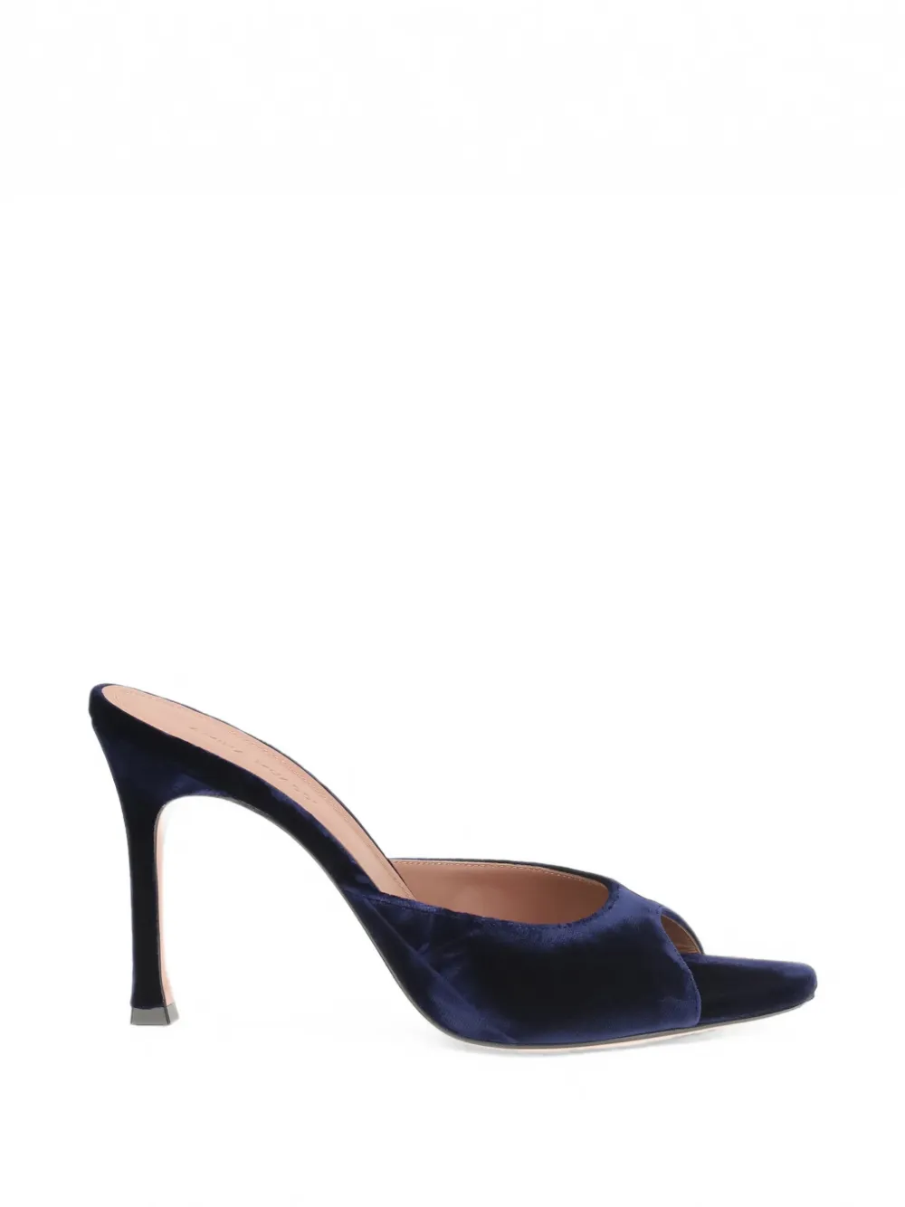 Amina Muaddi Alexa 95 velvet sandals Blauw