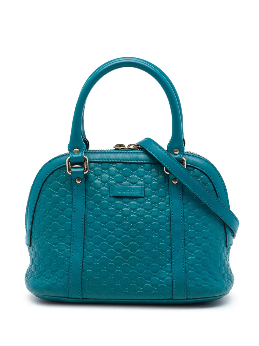 Gucci Pre-Owned 2016-2026 Mini Microguccissima Dome satchel - Blu