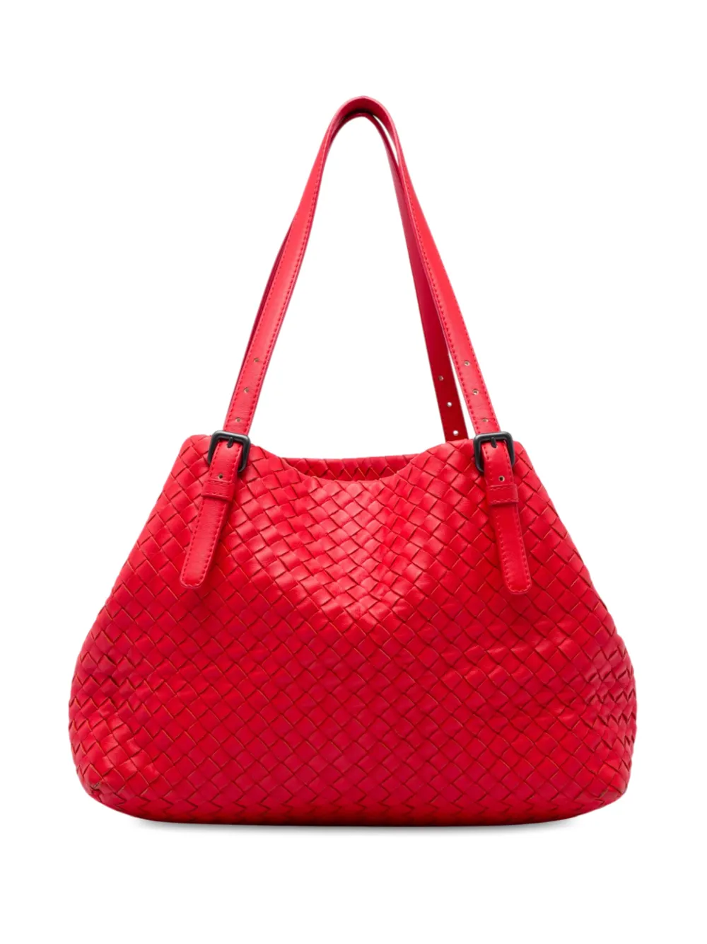 Bottega Veneta Pre-Owned Borsa tote Intrecciato Cesta Intrecciato media in nappa 2012-2026 - Rosso